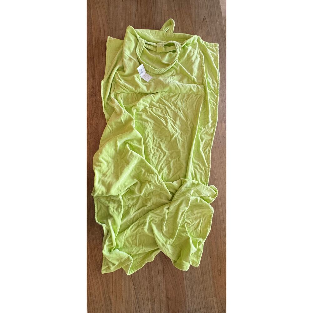 BEIS The Terry Towel Tote with inflatable Pillow in Citron - Picture 4 of 7